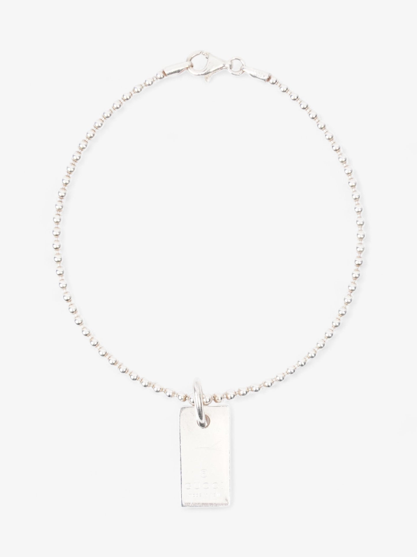 Gucci Tag Bracelet Silver Silver Sterling