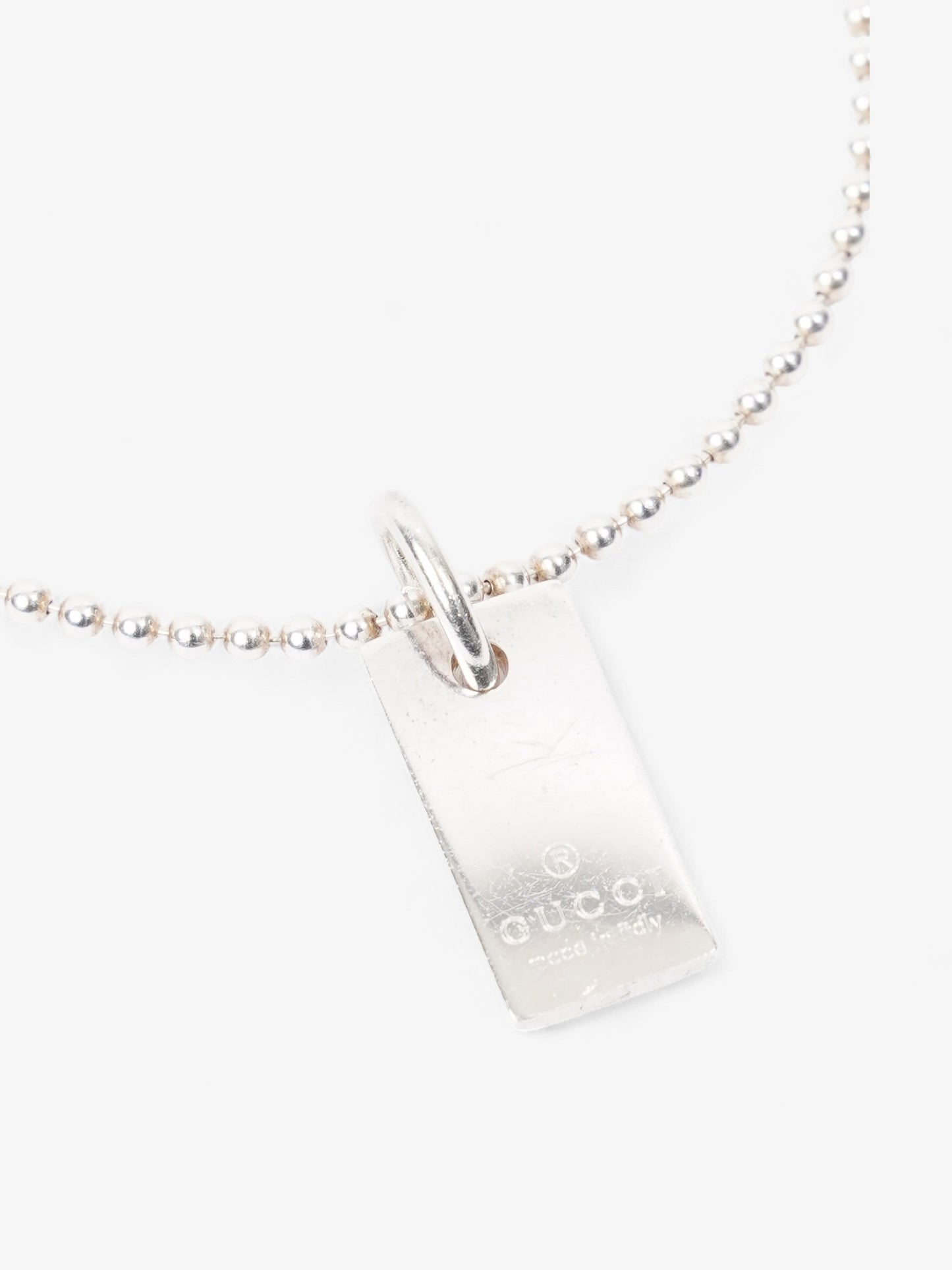 Gucci Tag Bracelet Silver Silver Sterling