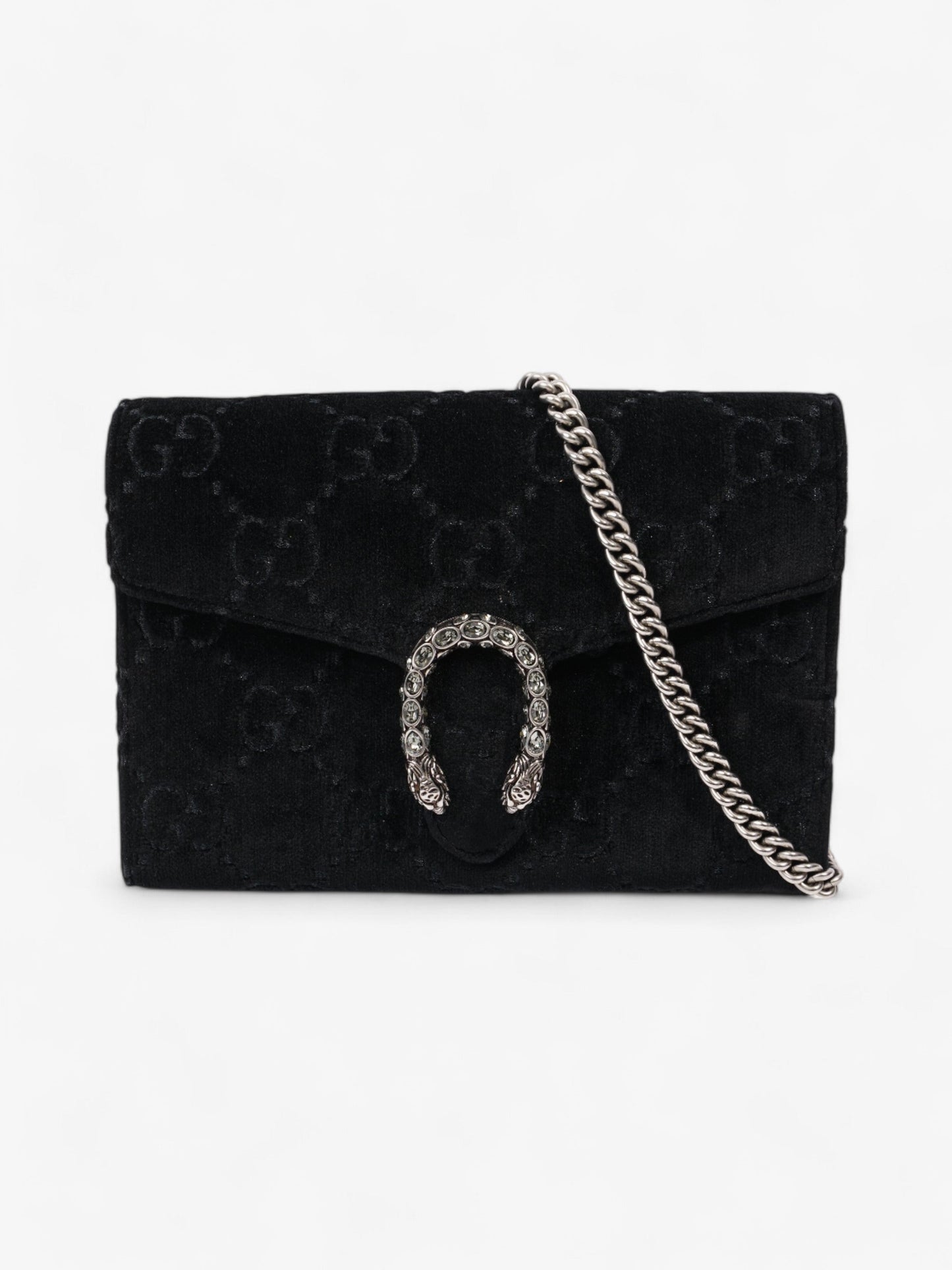 Gucci Dionysus Chain Wallet Black Velvet