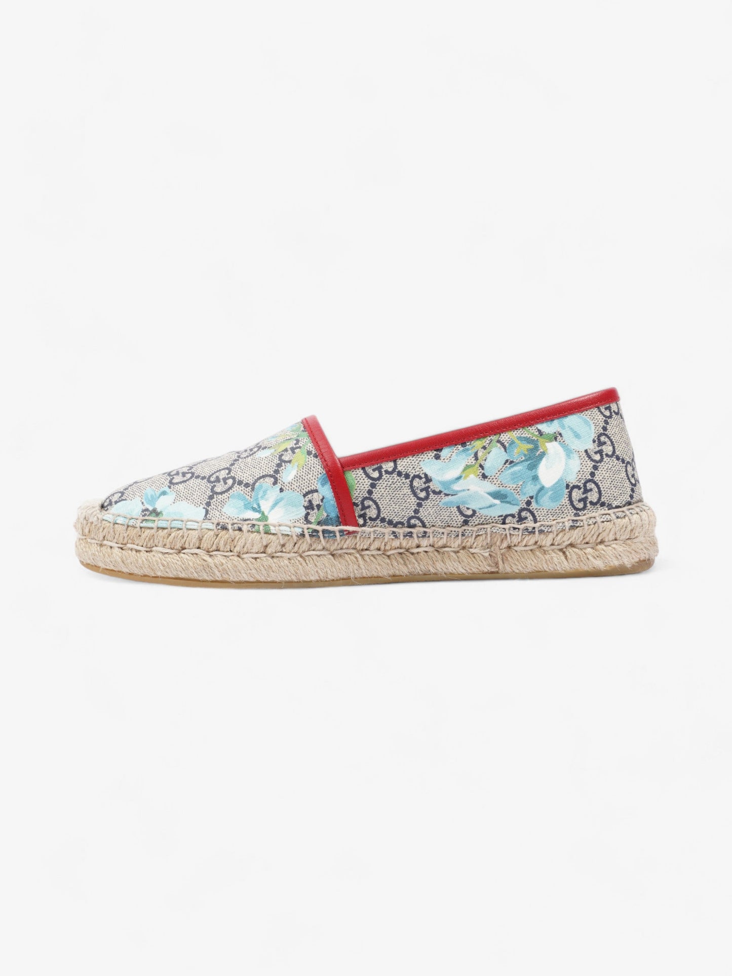 Gucci GG Blooms Espadrilles GG Supreme / Bloom / Hibiscus Red Coated Canvas EU 37 UK 4