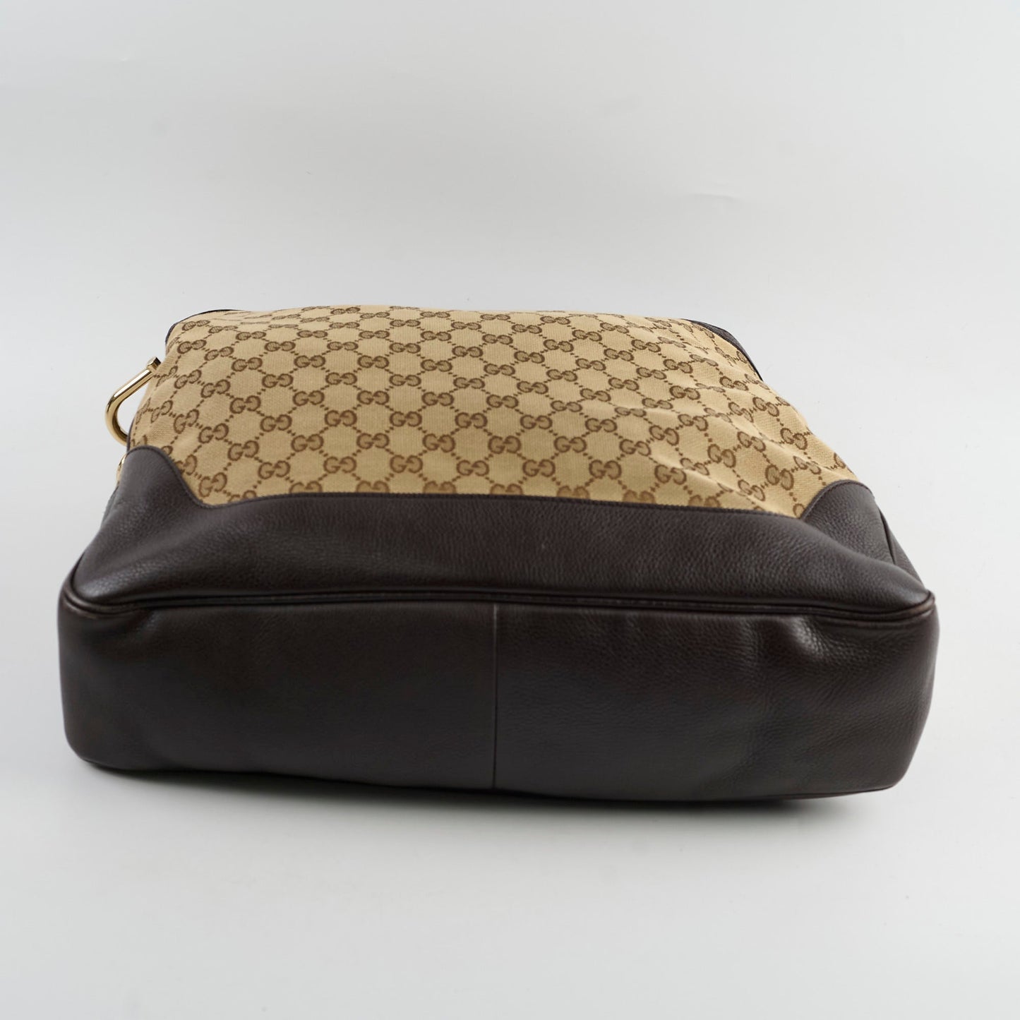 Gucci GG Canvas Bamboo Shoulder Bag Brown