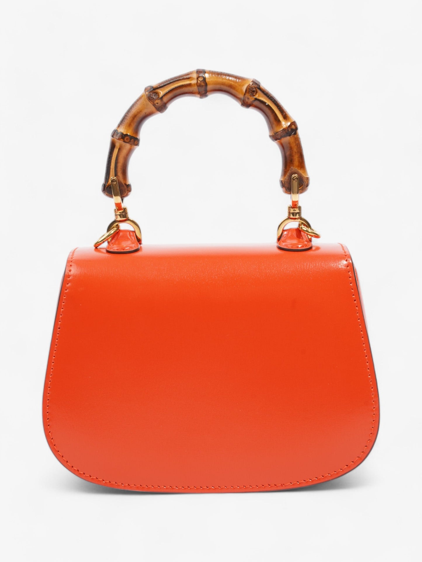 Gucci Bamboo 1947 Orange Leather Mini