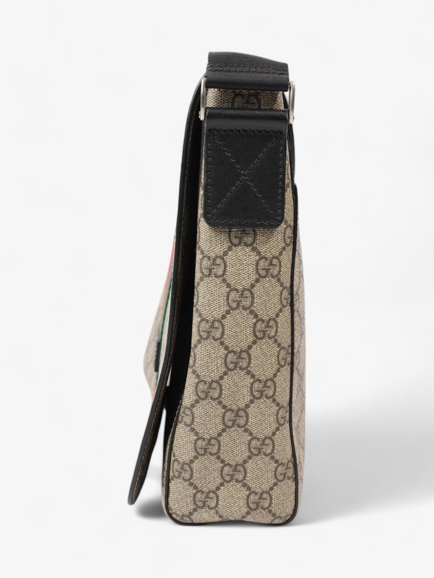 Gucci Web Messenger GG Supreme / Green / Red Canvas