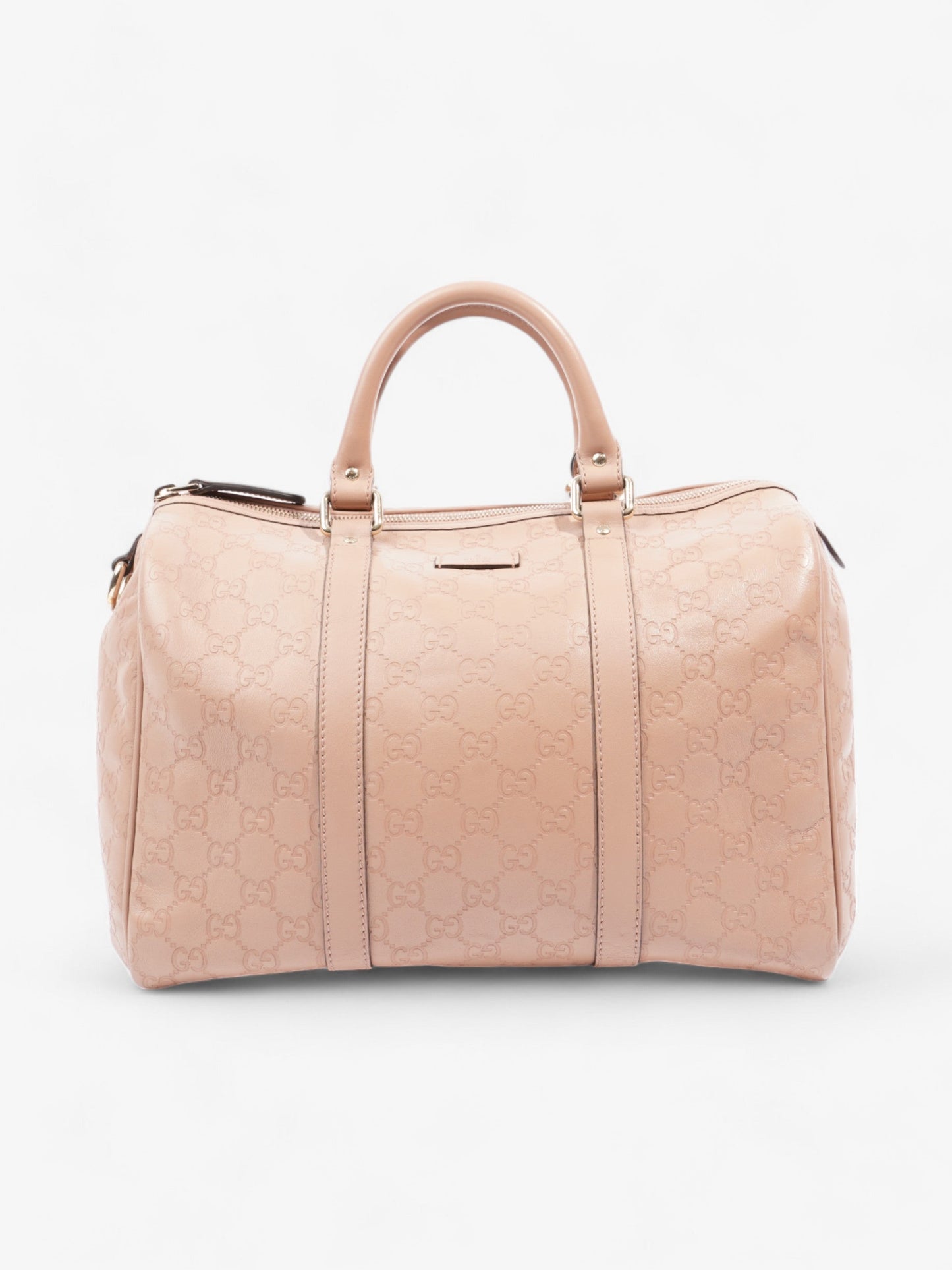 Gucci Boston Bag Rose Beige Guccissima Embossed Leather Medium