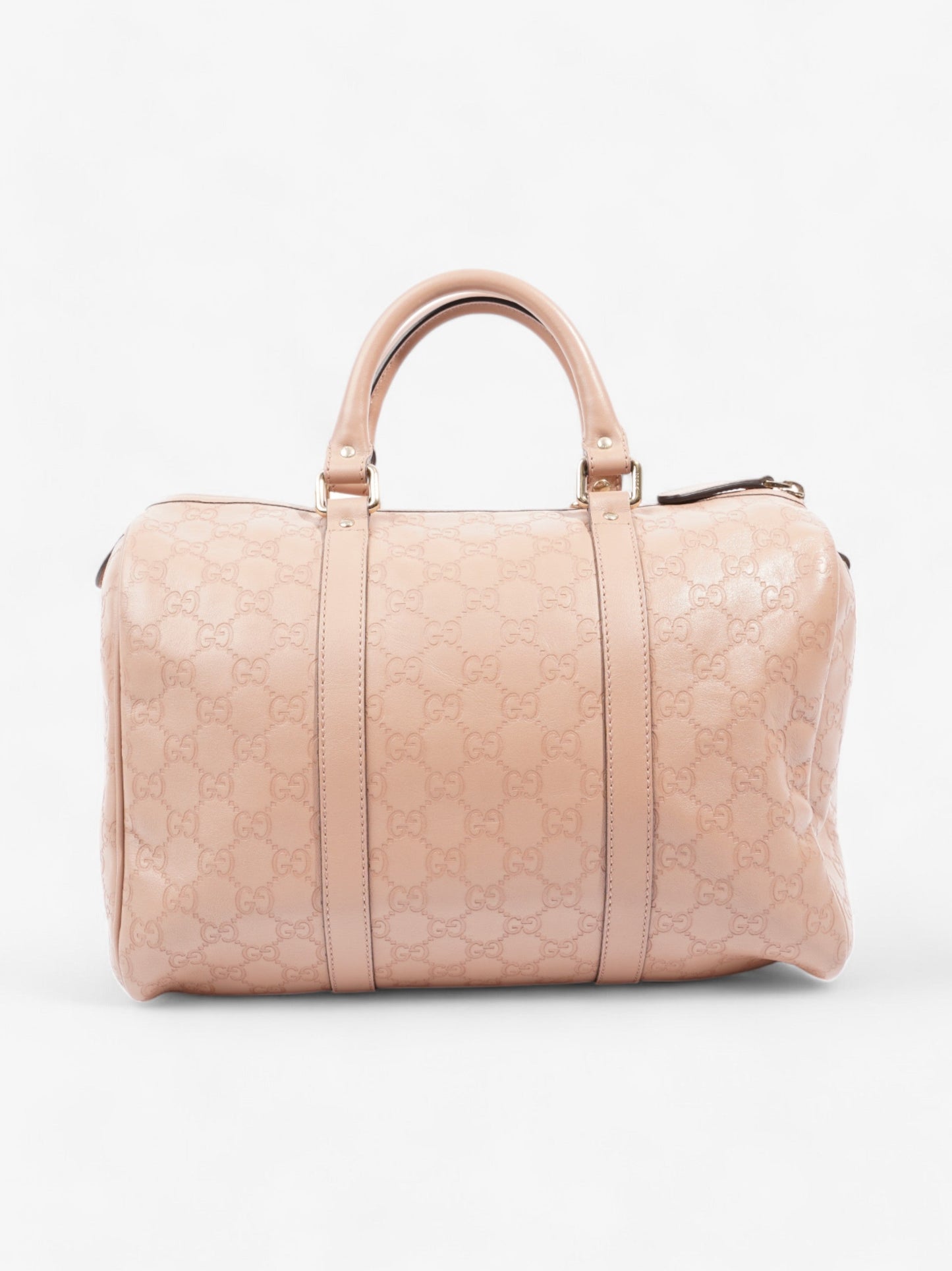 Gucci Boston Bag Rose Beige Guccissima Embossed Leather Medium