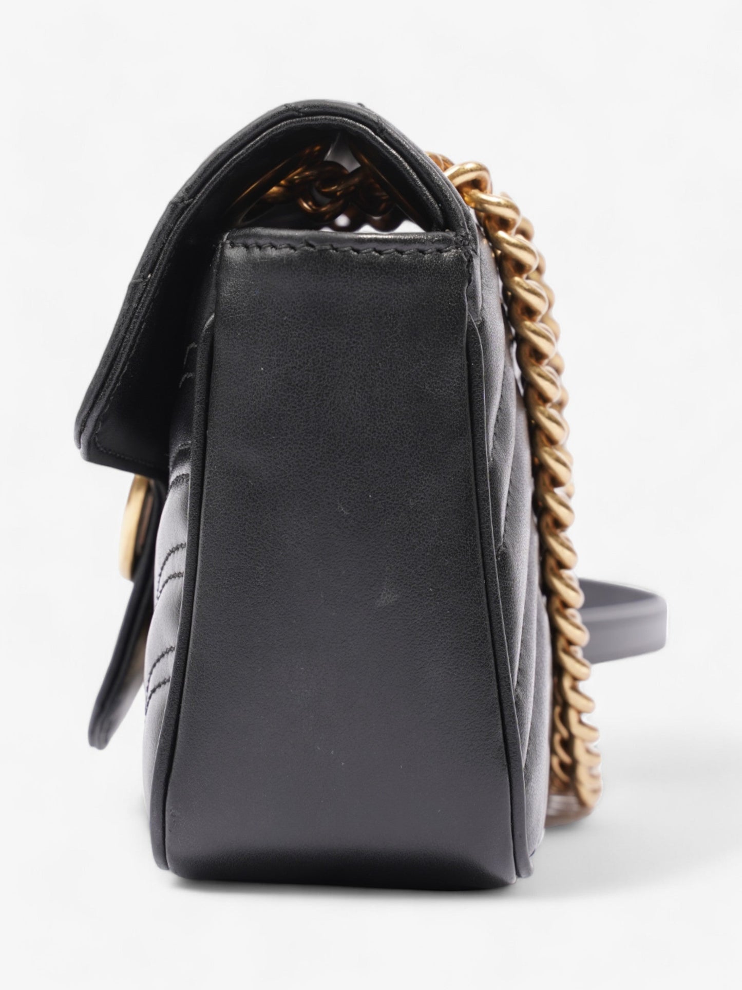 Gucci GG Marmont Black Matelasse Leather Mini