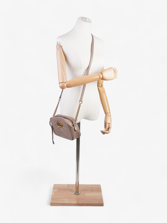 Gucci GG Marmont Rose Beige  Matelasse Leather Small