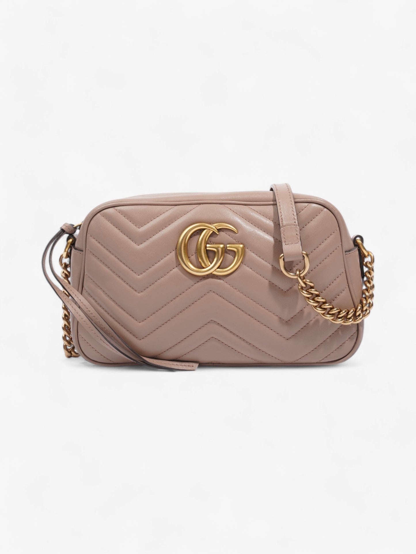Gucci GG Marmont Rose Beige  Matelasse Leather Small