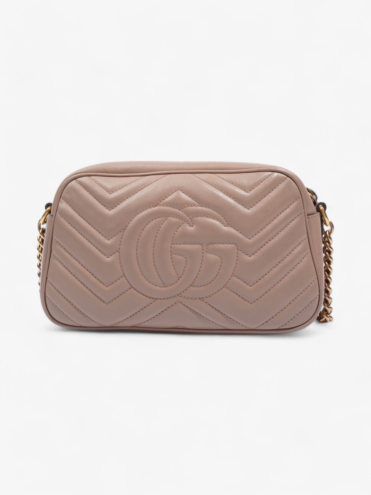 Gucci GG Marmont Rose Beige  Matelasse Leather Small