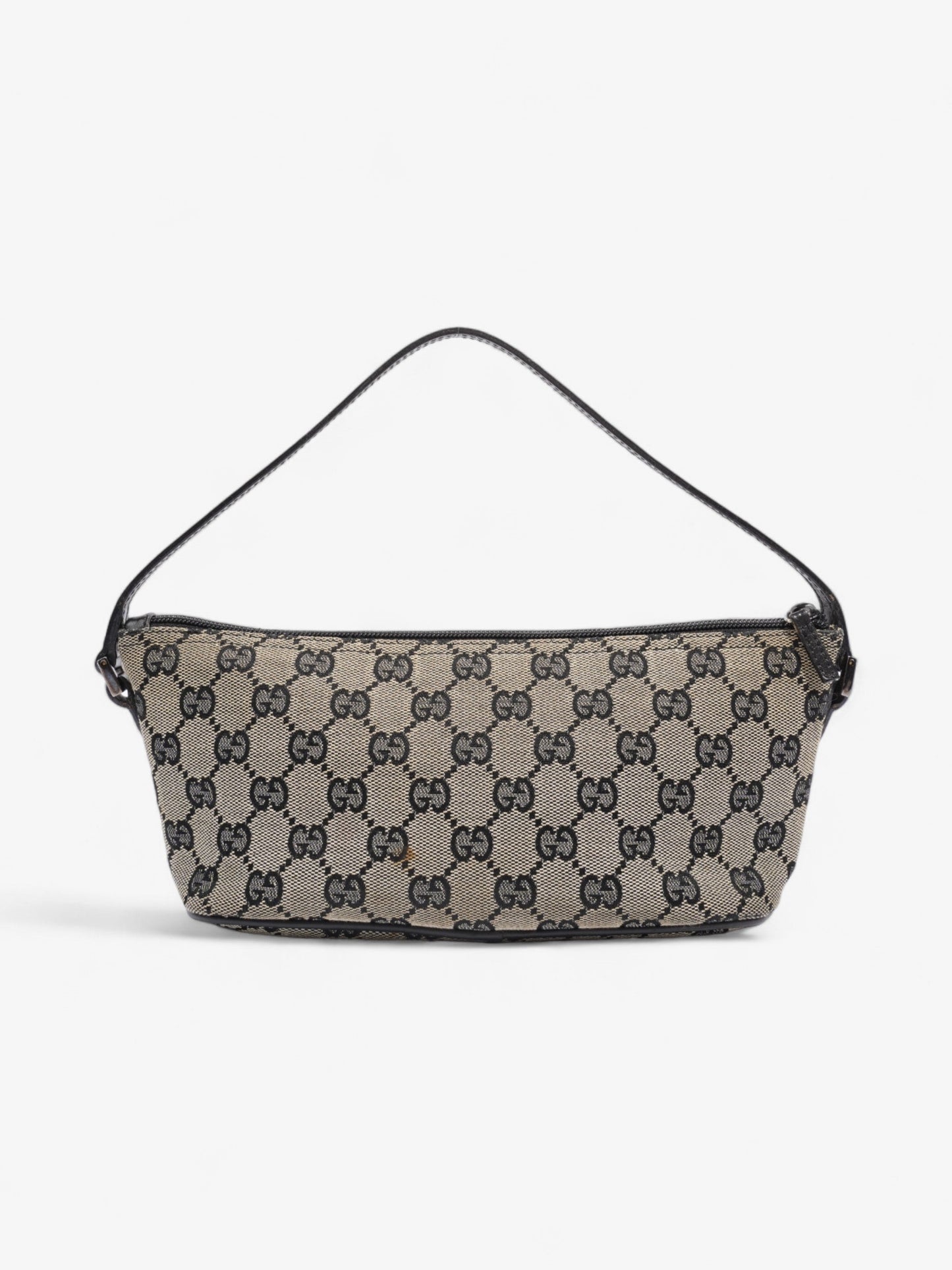Gucci Boat Pochette GG Supreme / Black Coated Canvas