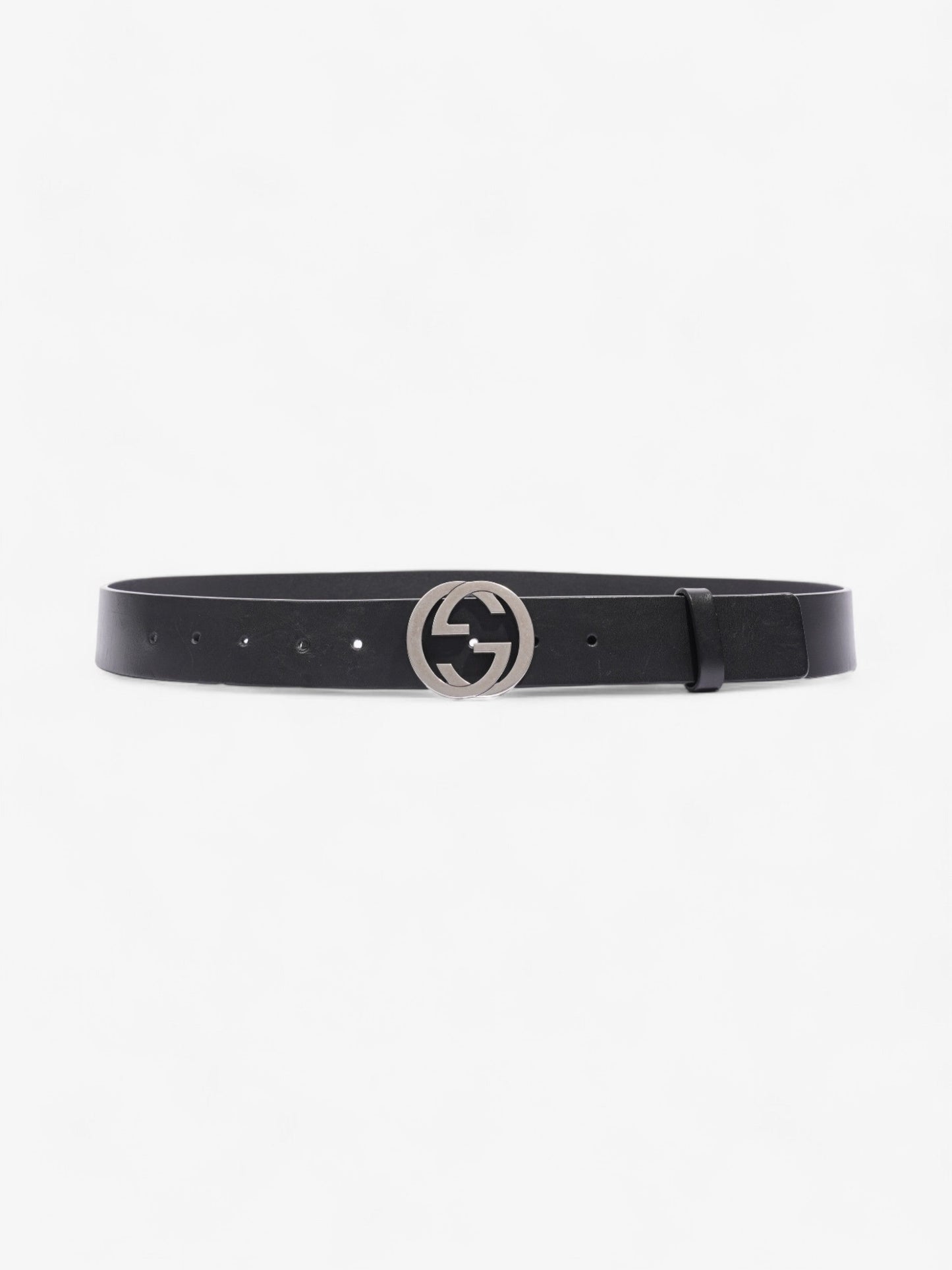 Gucci Interlocking G Belt Black Leather 105cm / 42"