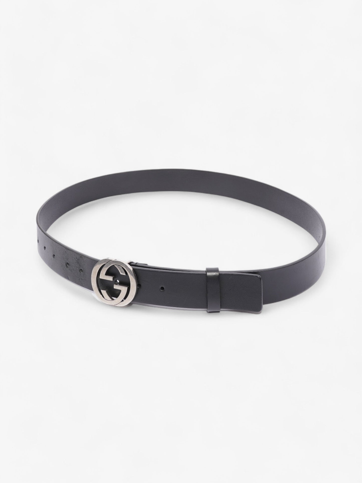 Gucci Interlocking G Belt Black Leather 105cm / 42"
