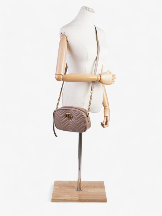 Gucci GG Marmont Dusty Pink Matelasse Leather Small