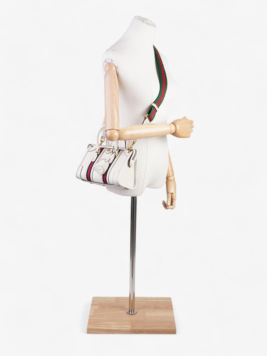 Gucci Bauletto White / Blue / Red Leather Mini