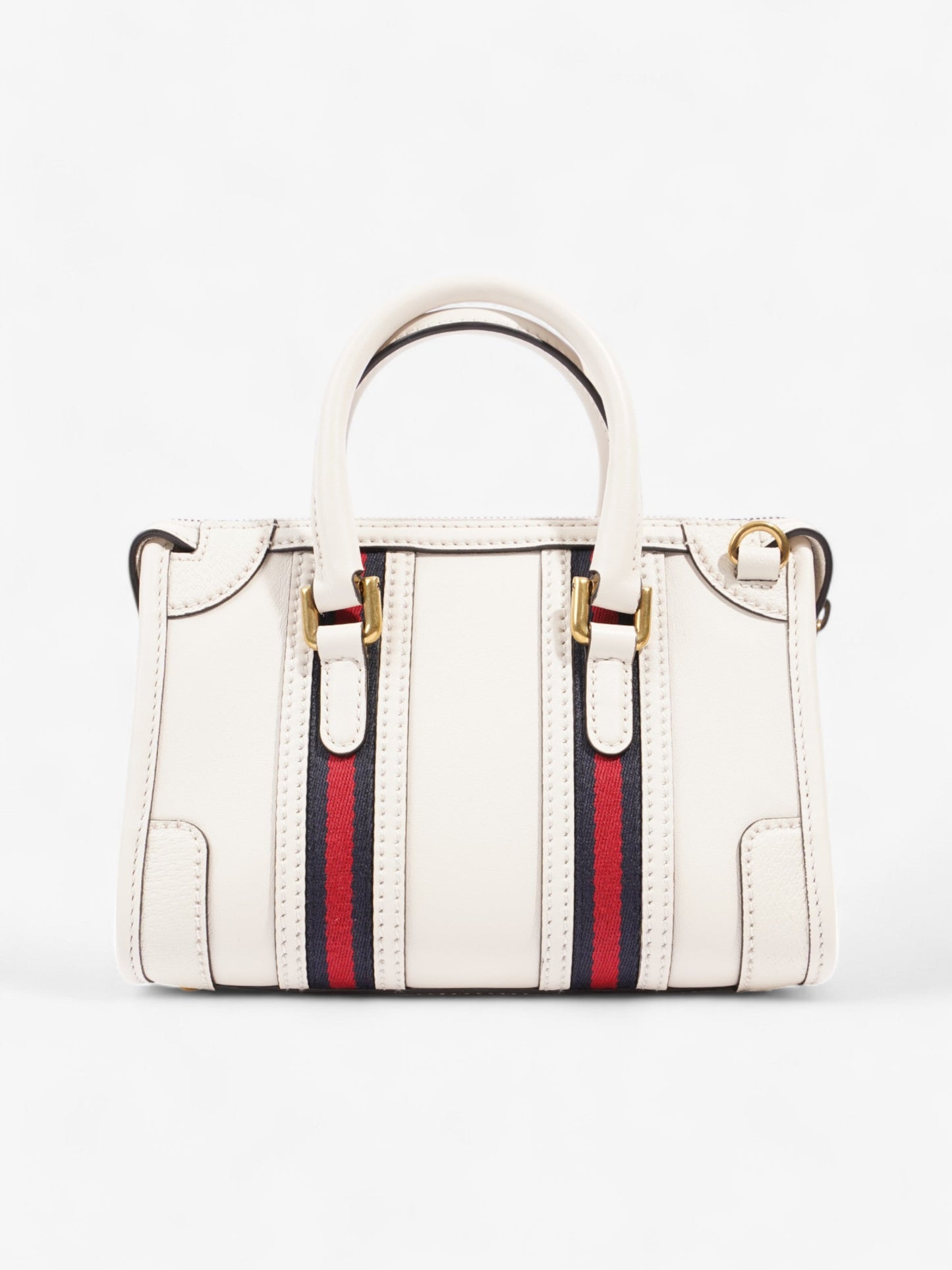 Gucci Bauletto White / Blue / Red Leather Mini