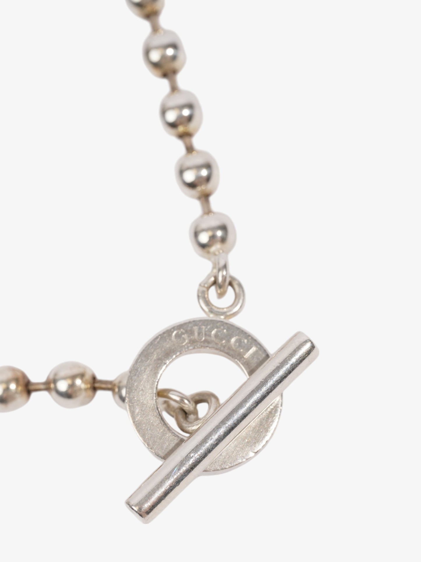 Gucci Boule Toggle Necklace Silver Silver Sterling