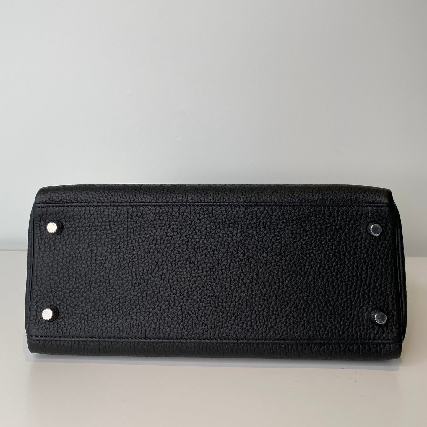 Hermes Kelly 28 Black Togo Retourne Palladium Hardware