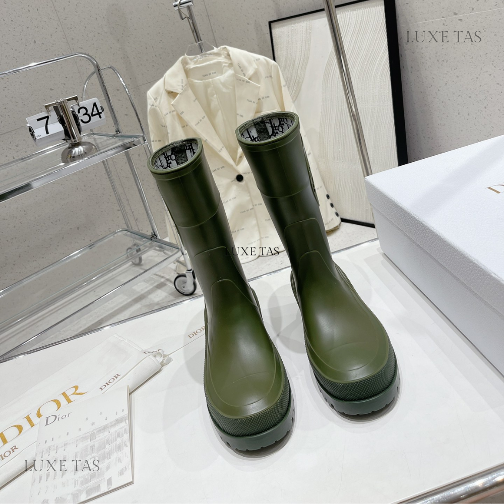Khaki DRunion Rain Boot Designer Boots & Ankle Boots for Women