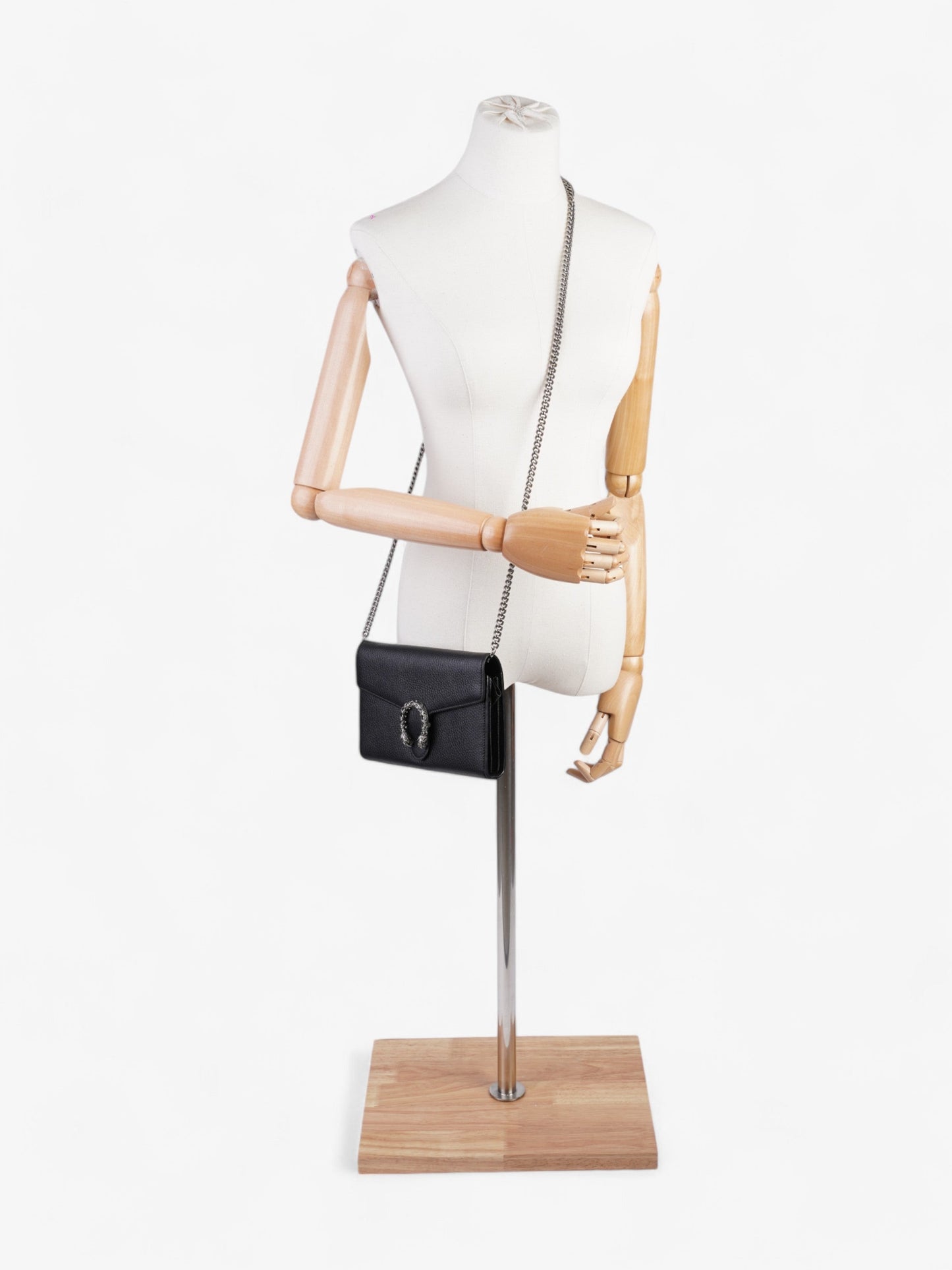 Gucci Dionysus Chain Wallet Black Leather