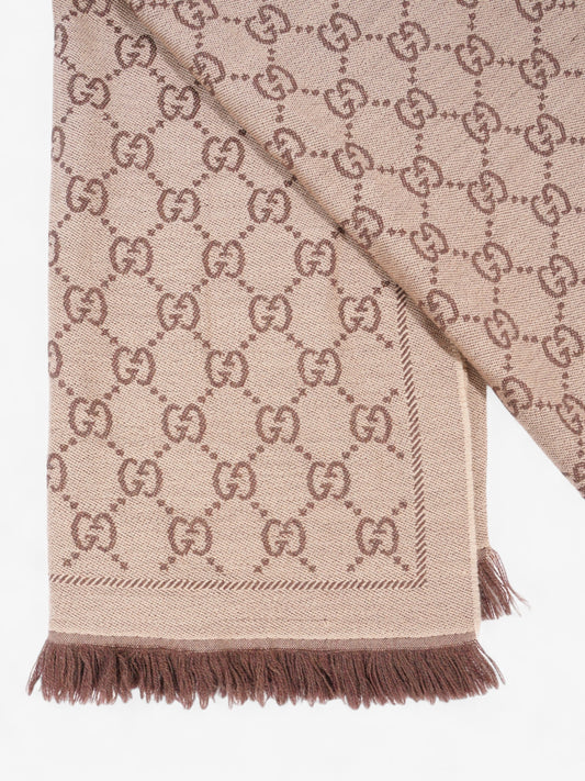 Gucci GG Jacquard Scarf GG Supreme Wool