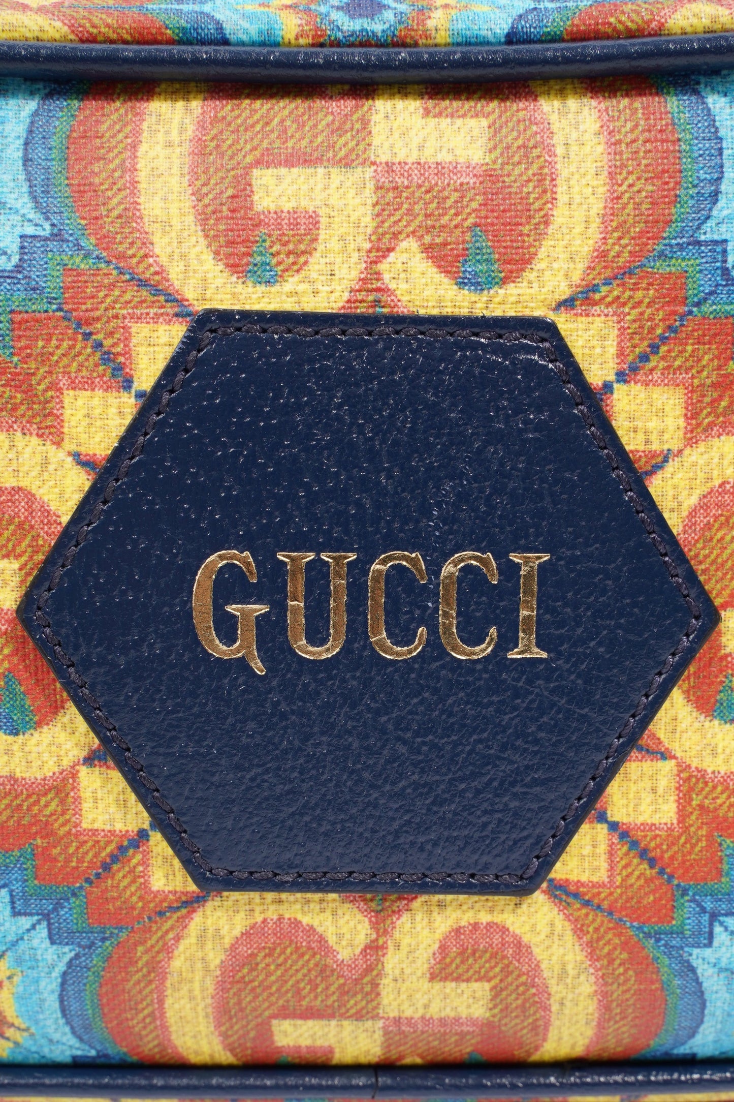 Gucci Kaleidoscope 100 Belt Bag Blue / Orange / Yellow Canvas