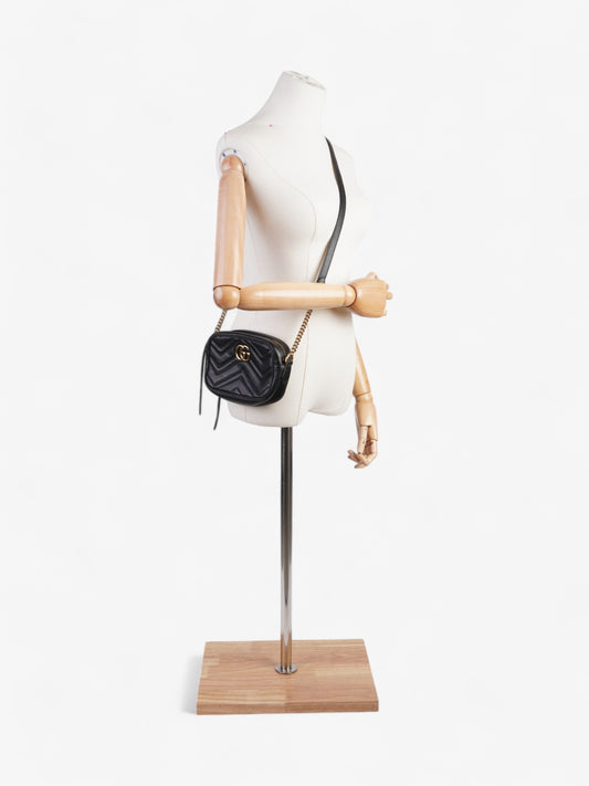Gucci Marmont Black Matelasse Leather Mini