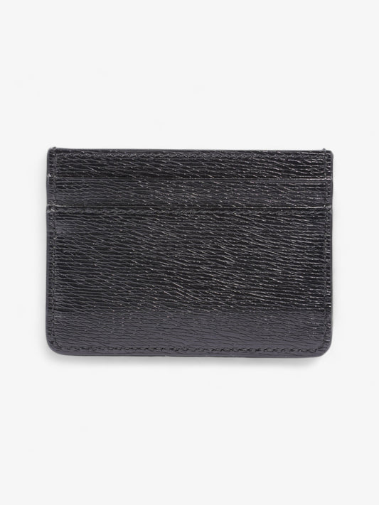 Gucci Logo Card Holder Black / Gold Leather