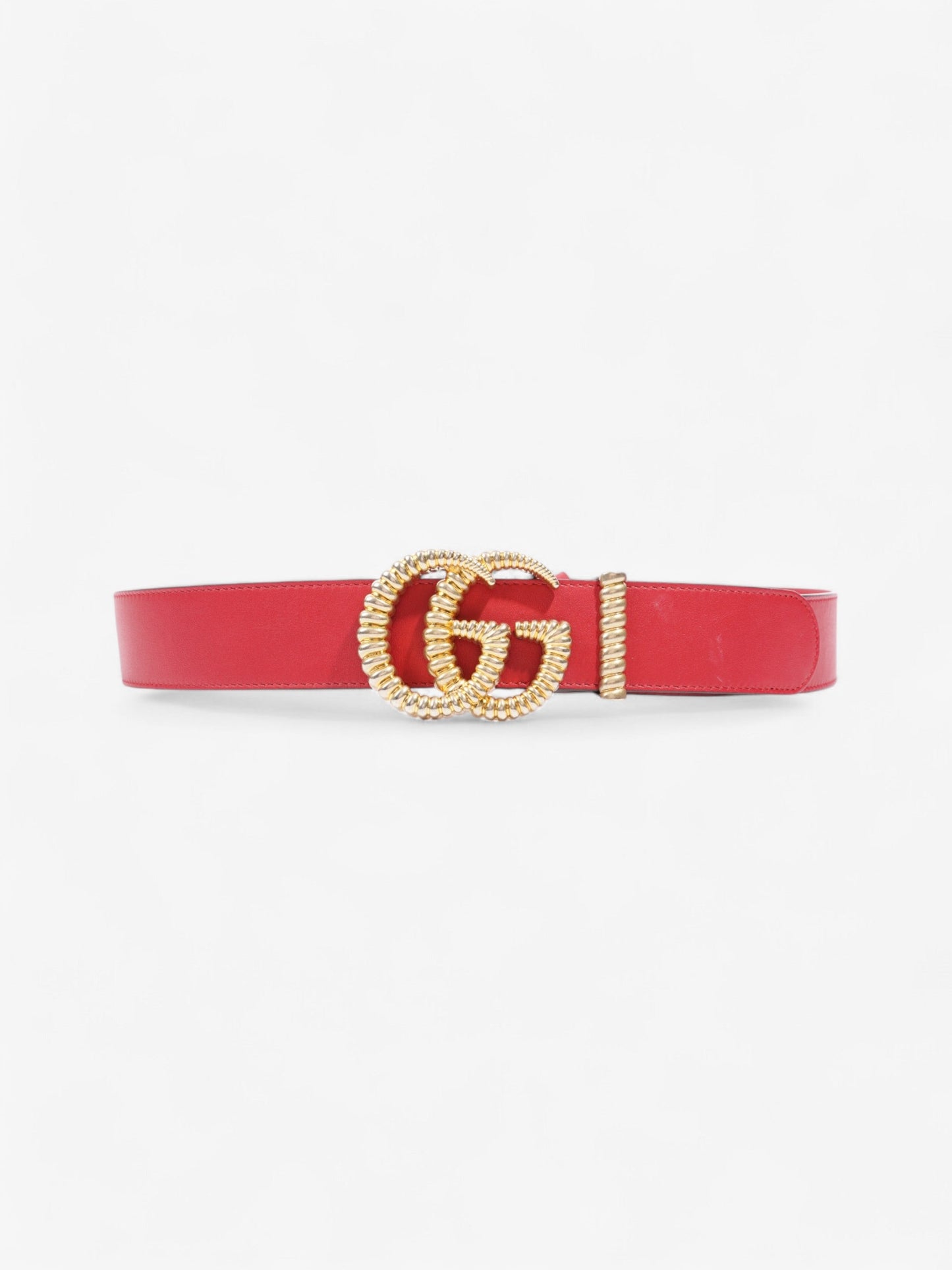 Gucci Torchon GG Marmont Belt Red / Gold Leather 90cm / 36"