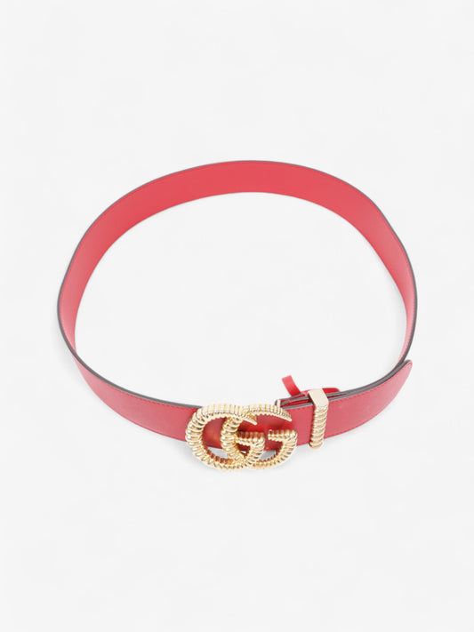 Gucci Torchon GG Marmont Belt Red / Gold Leather 90cm / 36"