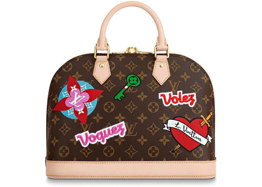 LOUIS VUITTON MONOGRAM PATCHES LIMITED EDITION ALMA PM BAG