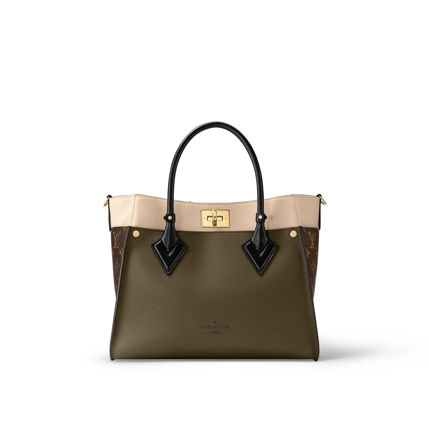 LOUIS VUITTON CALFSKIN MONOGRAM ON MY SIDE MM TOTE BAG