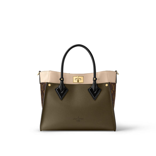 LOUIS VUITTON CALFSKIN MONOGRAM ON MY SIDE MM TOTE BAG
