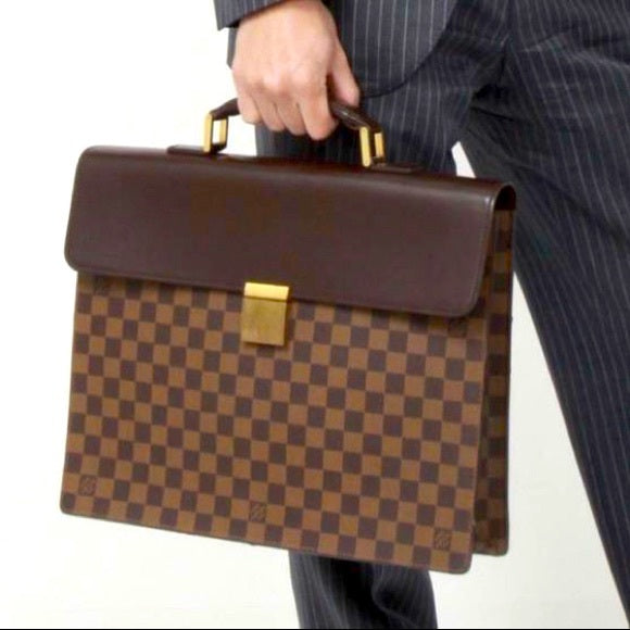 LOUIS VUITTON DAMIER EBENE ALTONA GM BRIEFCASE BAG