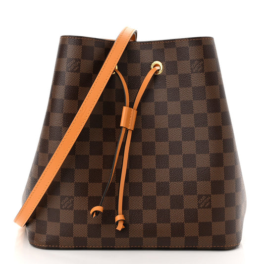 LOUIS VUITTON DAMIER EBENE NEONEO MM IN SAFRAN