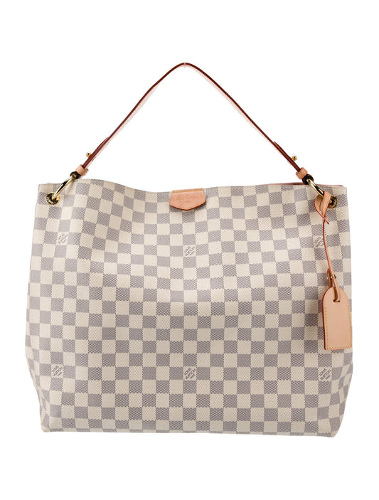 LOUIS VUITTON DAMIER AZUR GRACEFUL MM HOBO BAG