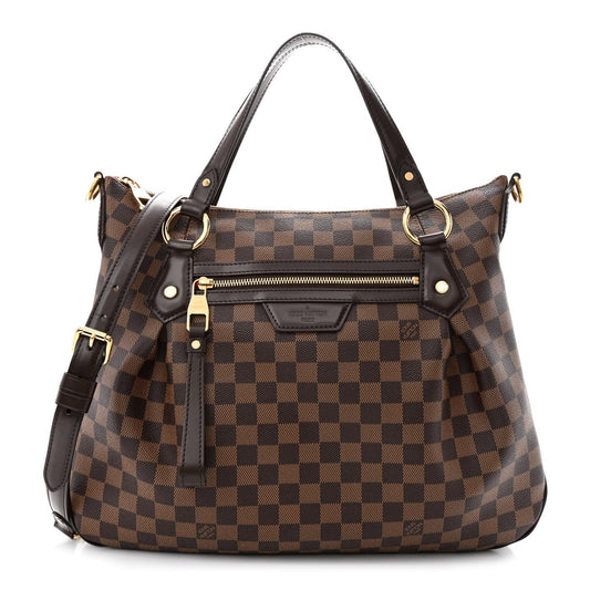 LOUIS VUITTON DAMIER EBENE EVORA GM SHOULDER BAG