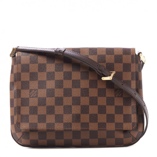 LOUIS VUITTON DAMIER EBENE MUSETTE TANGO SHOULDER BAG