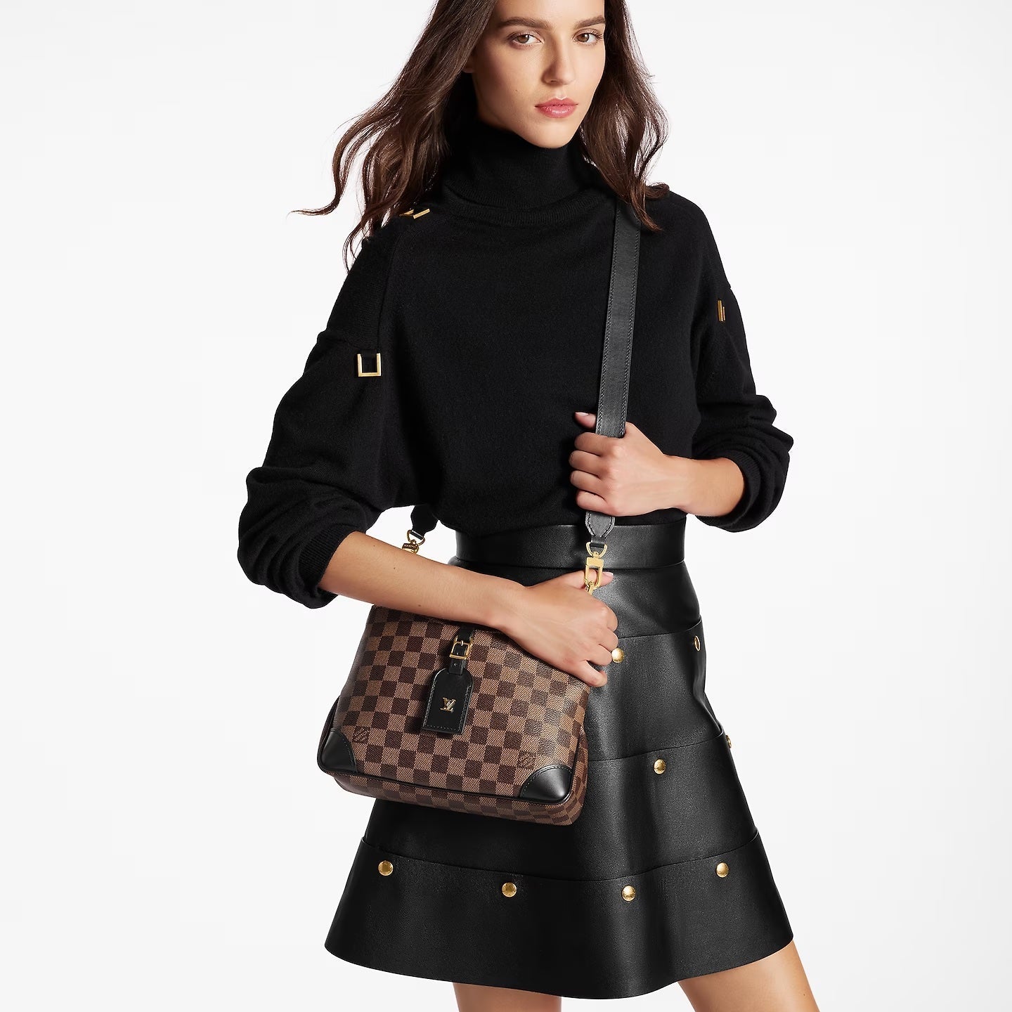 LOUIS VUITTON DAMIER EBENE ODÉON PM BAG BLACK