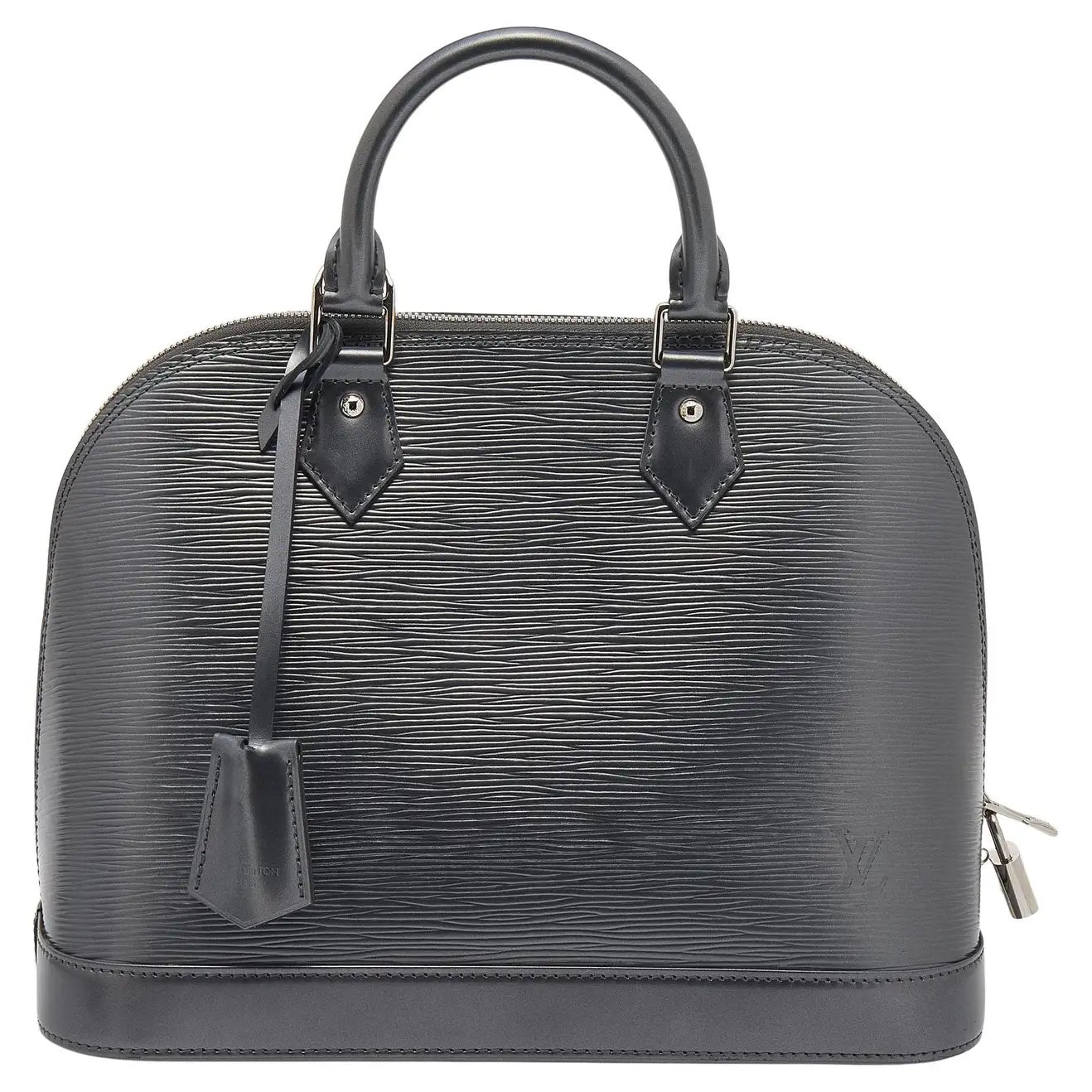 LOUIS VUITTON EPI LEATHER ALMA PM IN BLACK