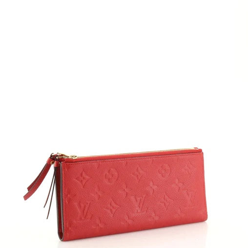 LOUIS VUITTON EMPREINTE LEATHER ADELE WALLET CHERRY