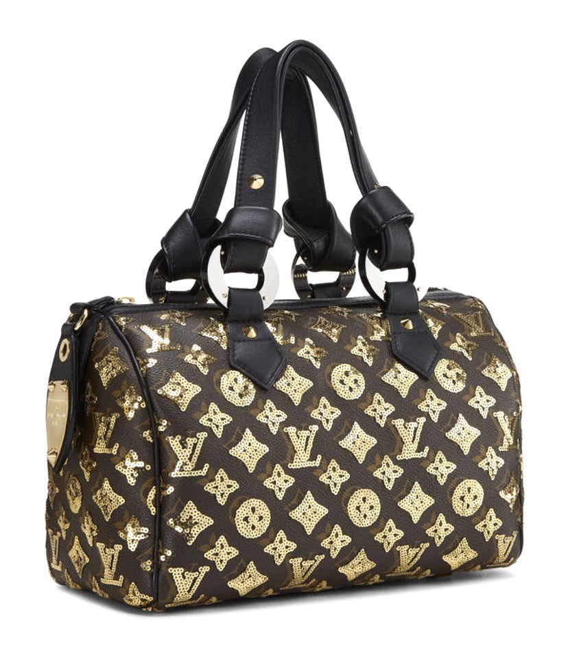 LOUIS VUITTON GOLD MONOGRAM ECLIPSE LIMITED EDITION SPEEDY 30