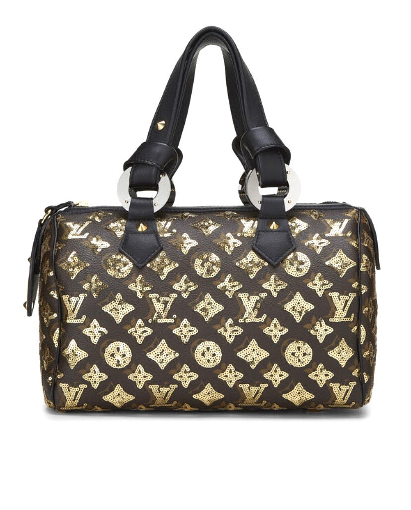 LOUIS VUITTON GOLD MONOGRAM ECLIPSE LIMITED EDITION SPEEDY 30