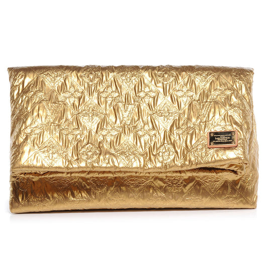 LOUIS VUITTON JACQUARD QUILTED MONOGRAM LIMELIGHT FOLD-OVER CLUTCH BAG