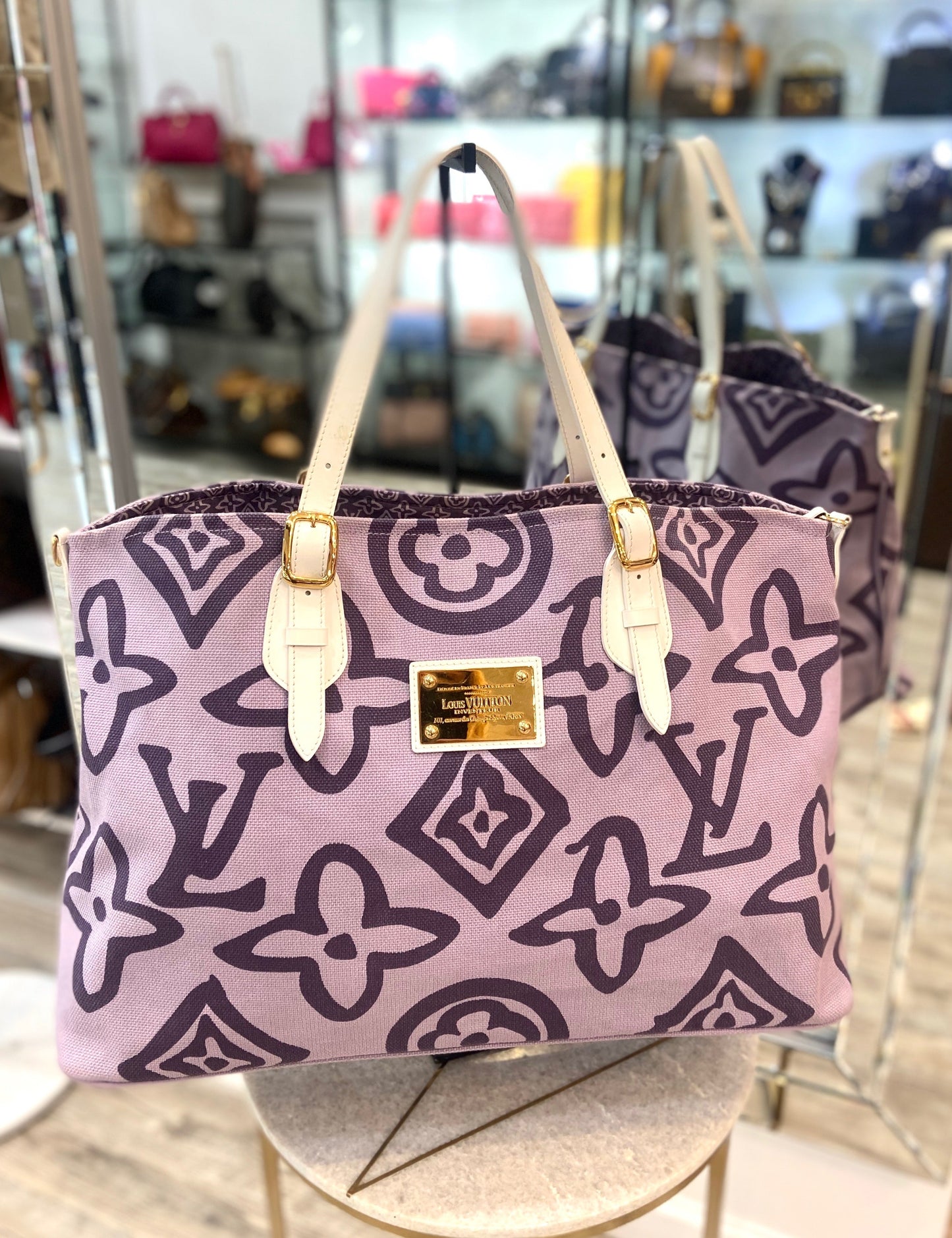 LOUIS VUITTON LIMITED EDITION TAHITIENNE CABAS GM TOTE BAG