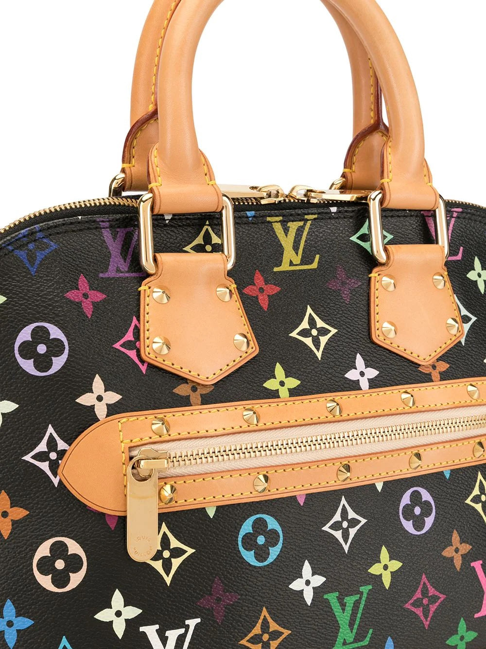 LOUIS VUITTON MULTICOLOR MONOGRAM ALMA BAG NOIR