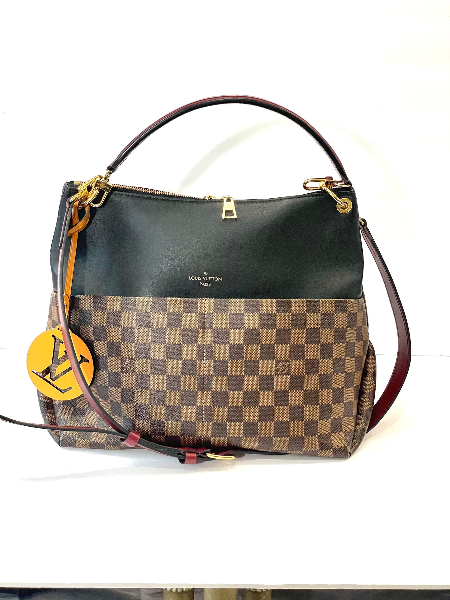 LOUIS VUITTON DAMIER EBENE MAIDA HOBO BAG