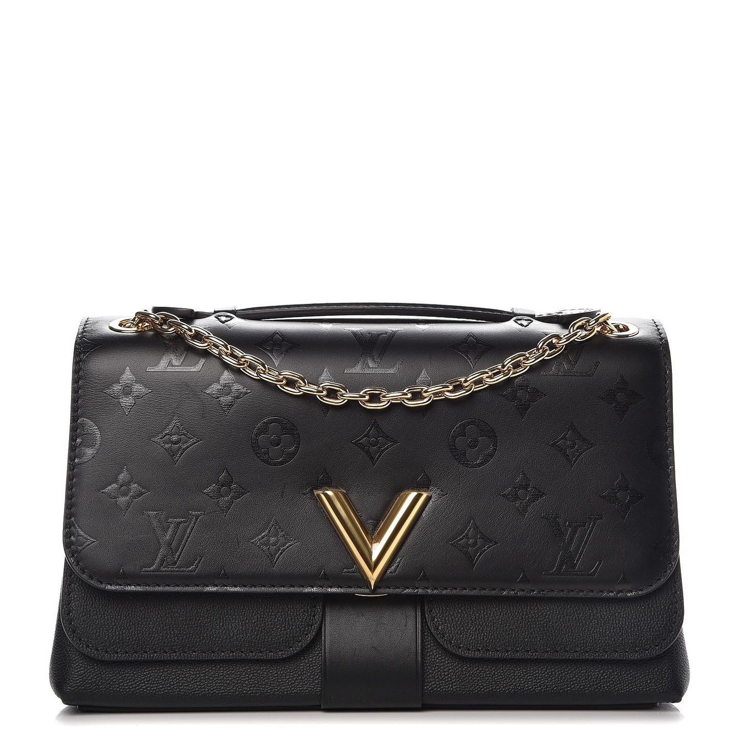 LOUIS VUITTON MONOGRAM CUIR PLUME ECUME VERY CHAIN BAG