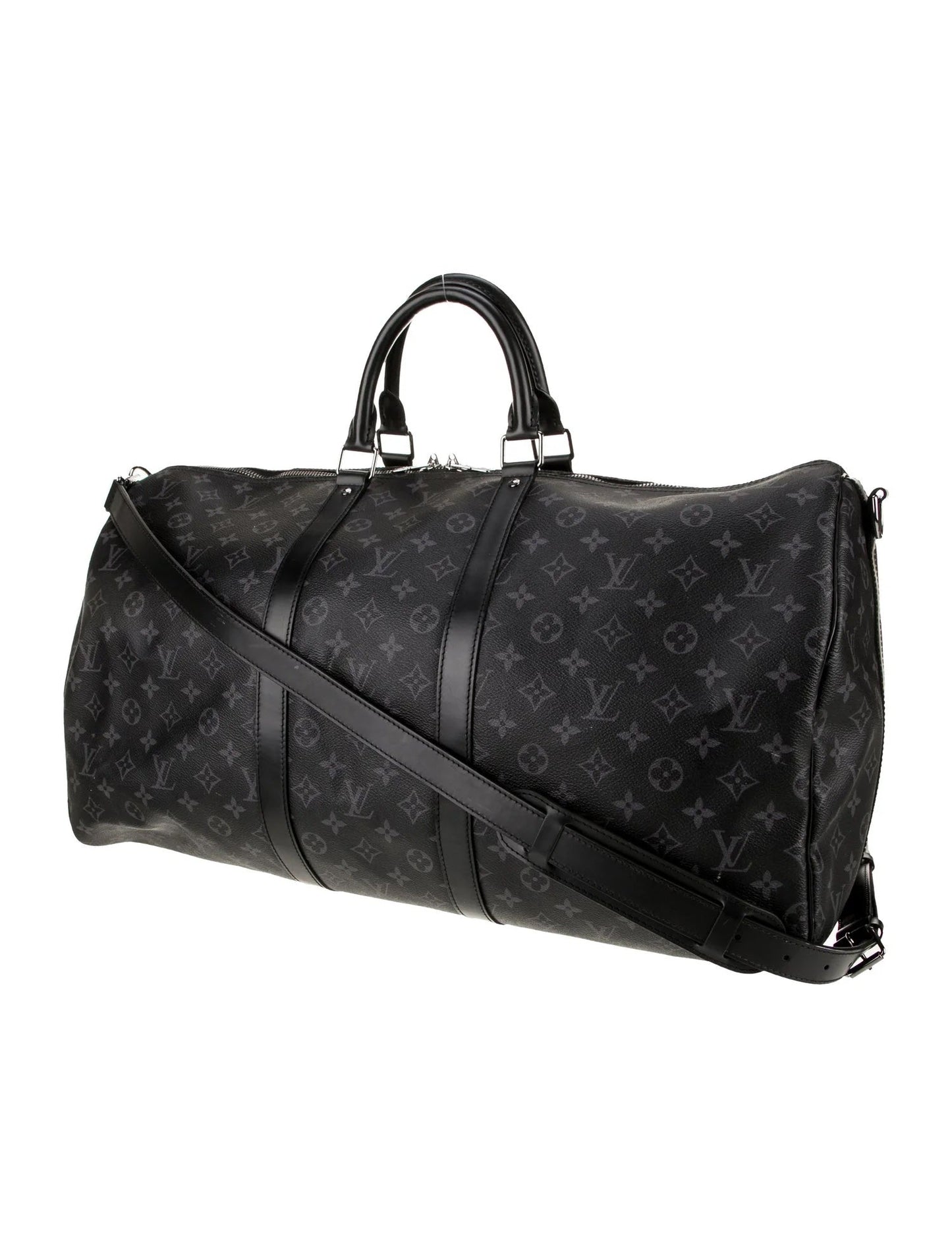 LOUIS VUITTON MONOGRAM ECLIPSE KEEPALL BANDOULIÈRE 55 BAG
