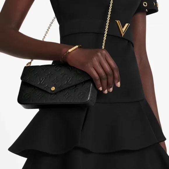 LOUIS VUITTON MONOGRAM EMPREINTE LEATHER FELICIE POCHETTE CROSSBODY