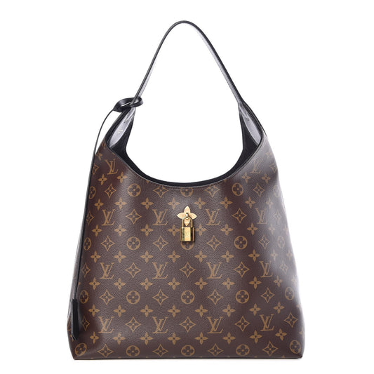 LOUIS VUITTON MONOGRAM FLOWER HOBO BAG BLACK